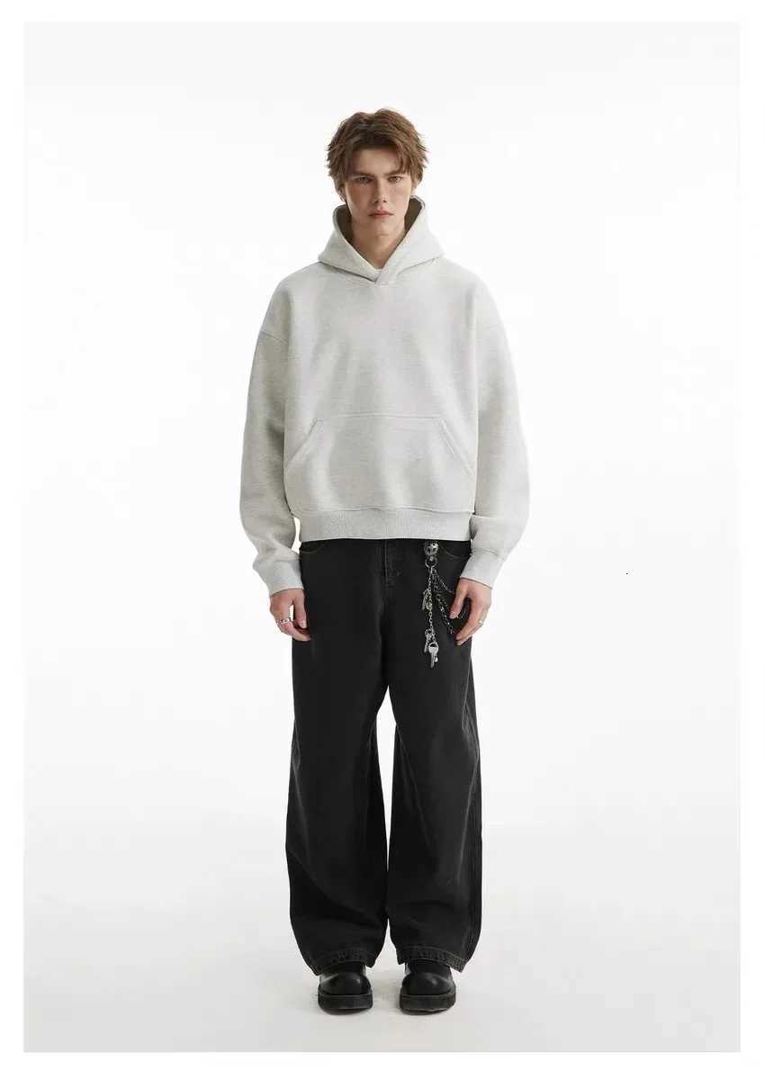 MAQVOB Top Quality 450G Heavyweight EU US Size High Street Clean Fit Short Hooded For Men And Women Loose Thick Boxy HoodieT251023