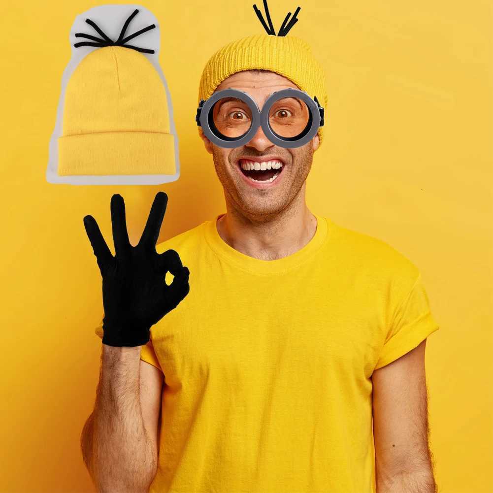Solid Unisex Beanie Autumn Winter Soft Warm Knitted Hat Gifts Minions Cosplay Cartoon Beanies Wen Men HatW251023