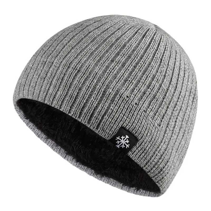 Autumn and winter thick wool bnded knitted mens and wens hats are suitab for windproof and warm outdoor wear in winterW251023