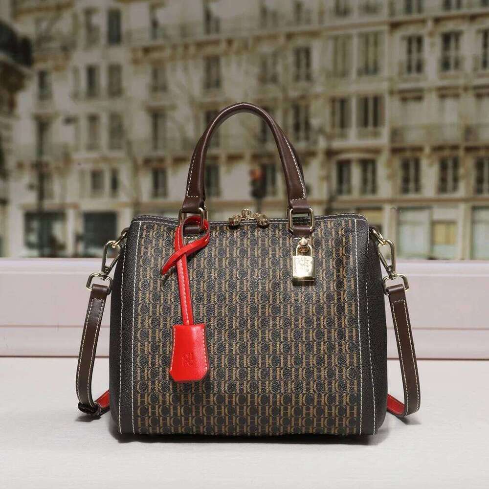 CH Real Comfort Texture Handbag Niche Brand High-End Boston Handheld 2025 Designer New Trendy Women's Crossbody Bag