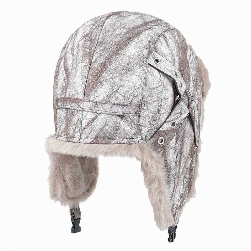 High Quality ather Winter Hat With Earflaps Ushanka 2025 Warm Soft Furry Faux Fur Hats Wen Men Bber Trapper RussianW251023