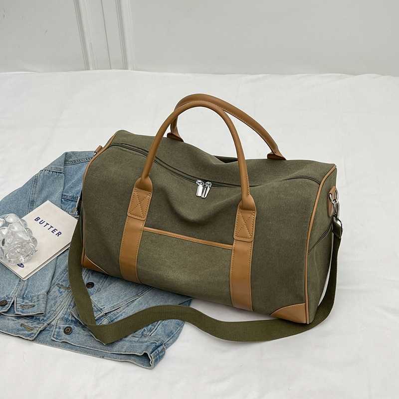 Large Capacity Travel Bag Outdoor Travel Luggage Bag Womens Sports Fitness Bag Mens Handheld Canvas Bag W251023