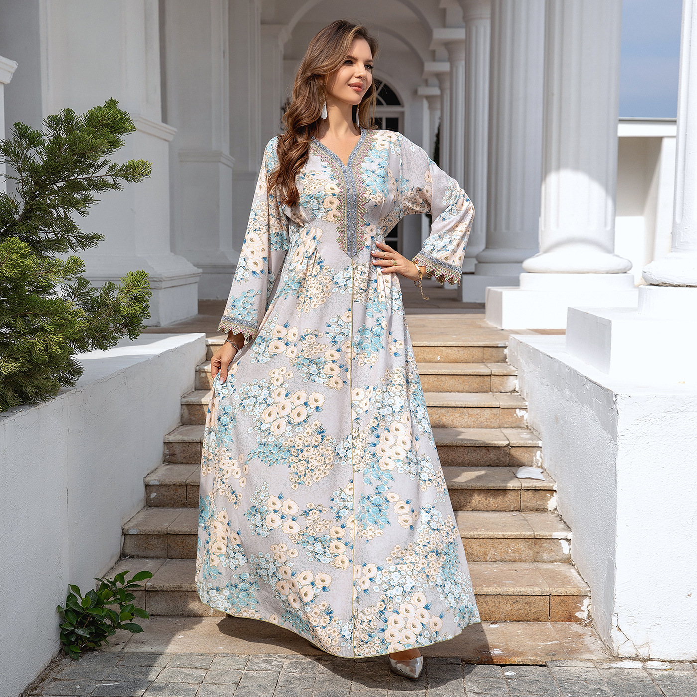 F1023Foreign trade plus size dresses fashionable women girls