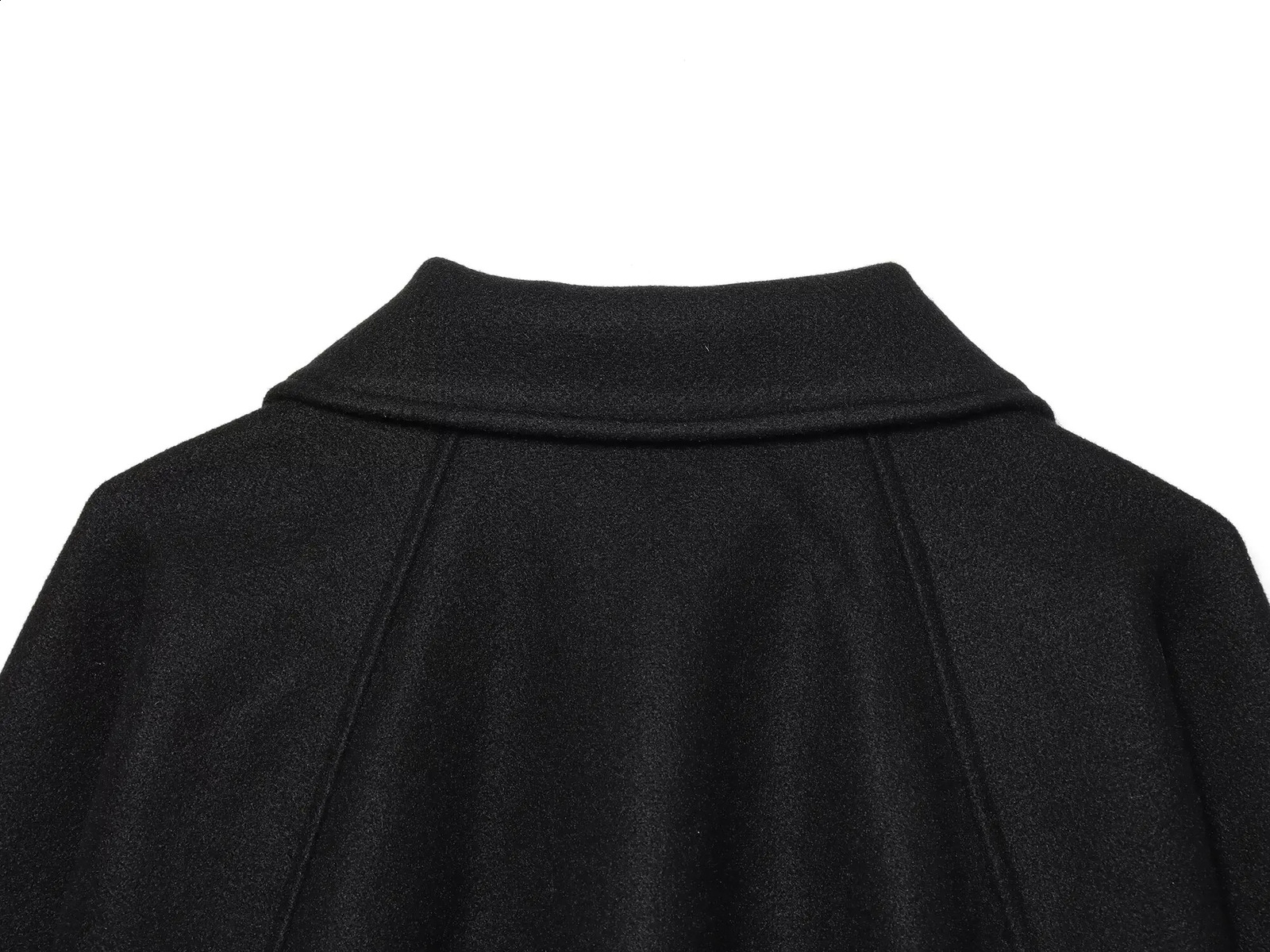 WOMAN Fashion European and American Style Autumn Blended Shoulder Sleeve Top Joker Zipper Coat Outerwear Mujer 251013