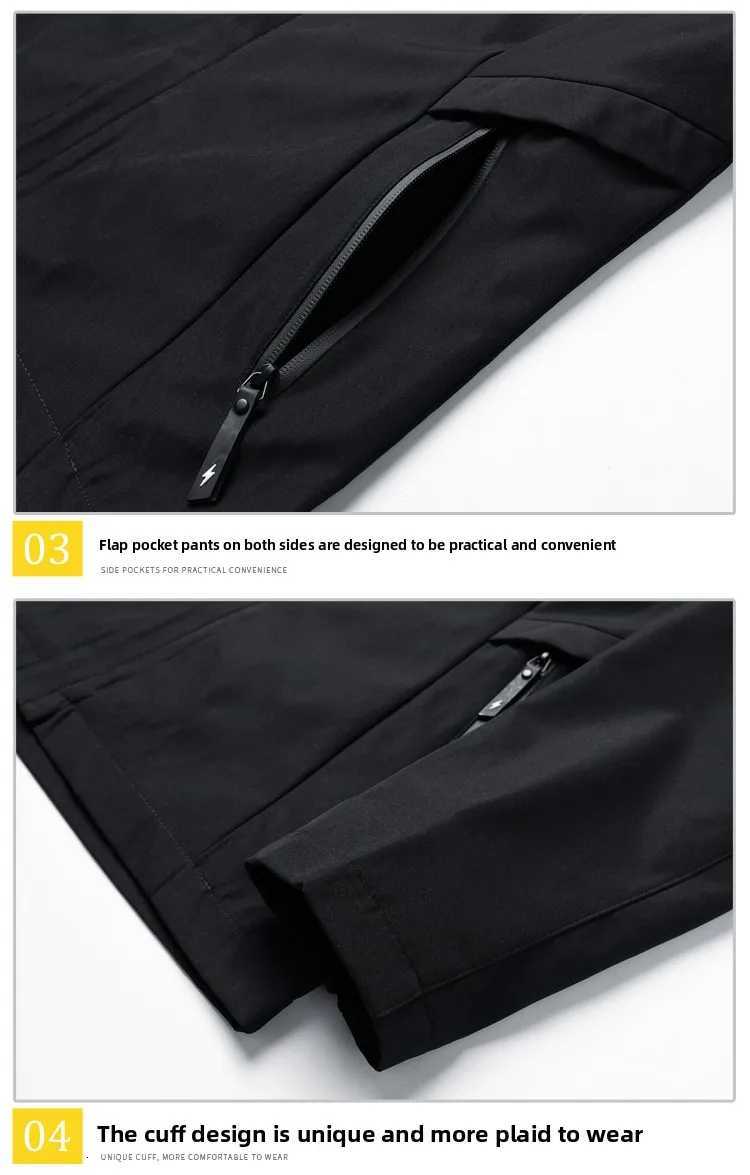 Autumn and Winter Mens Hooded Jacket Womens Waterproof Windbreaker Outdoor Fishing Fourseason Mountaineering Clothing Trend W251023