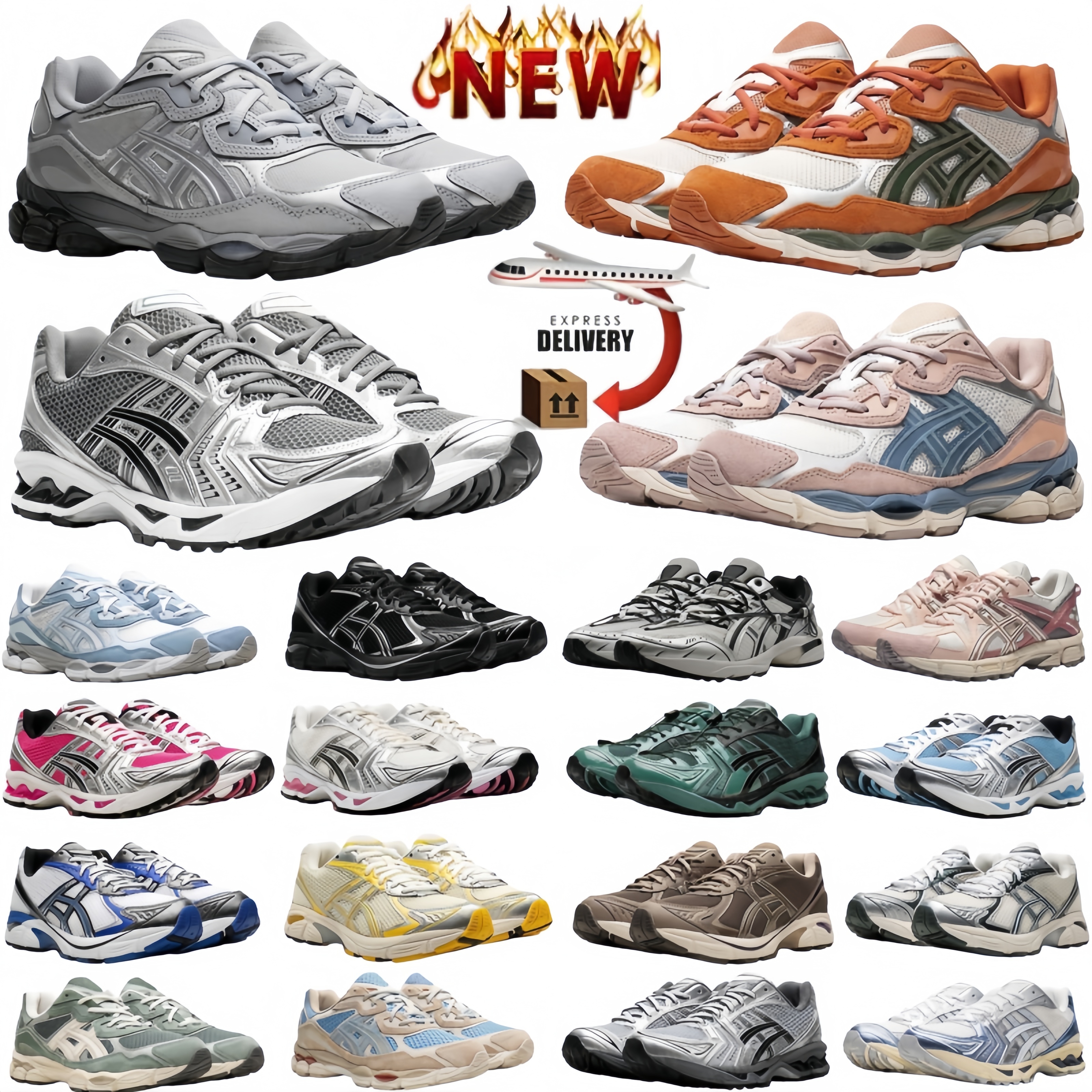 Designer sneakers K14 1130 Unisex Running runner Designer shoes Men Black White Pink Grey blue gels nyc mens trainers outdoor sports sneakers big size 36-47