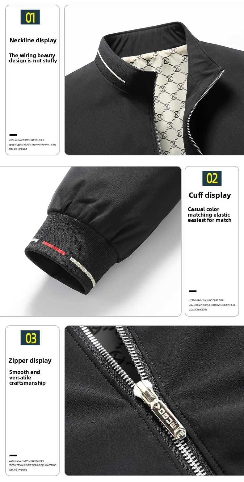 Business standup collar jacket mens spring and autumn new plush casual jacket top thickened warm jacket mens clothing W251023