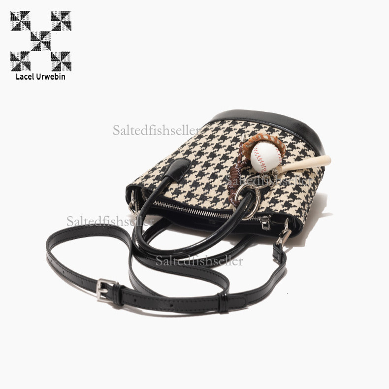 Lacel Urwebin High-end Designer Women's Bucket Bag Luxury Fashion Autumn And Winter New Jacquard Handbag Versatile Casual Commuting Shoulder Cros