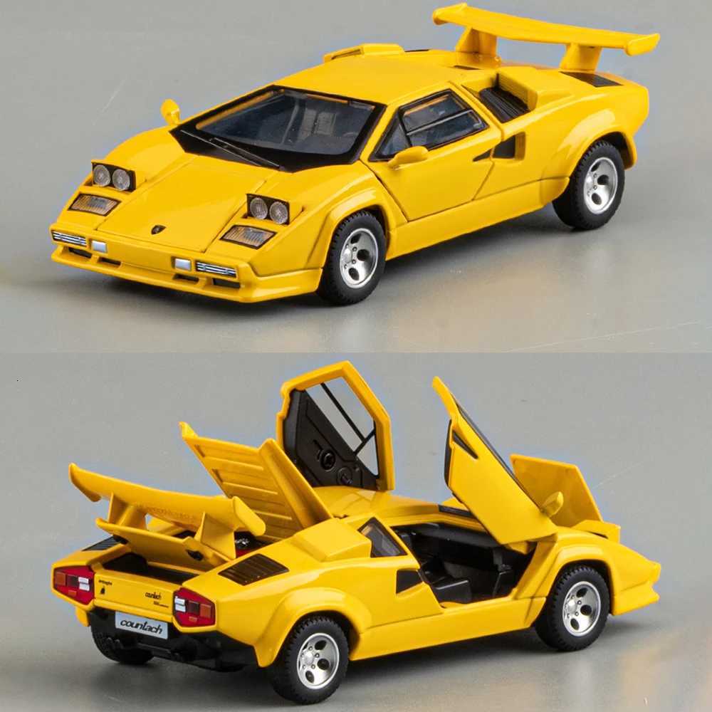132 Scale Countach LP500S V12 Sports Car Model Toy Doors Opened Alloy Diecast Simulation Sound Light Models Gifts for ChildrenT251023