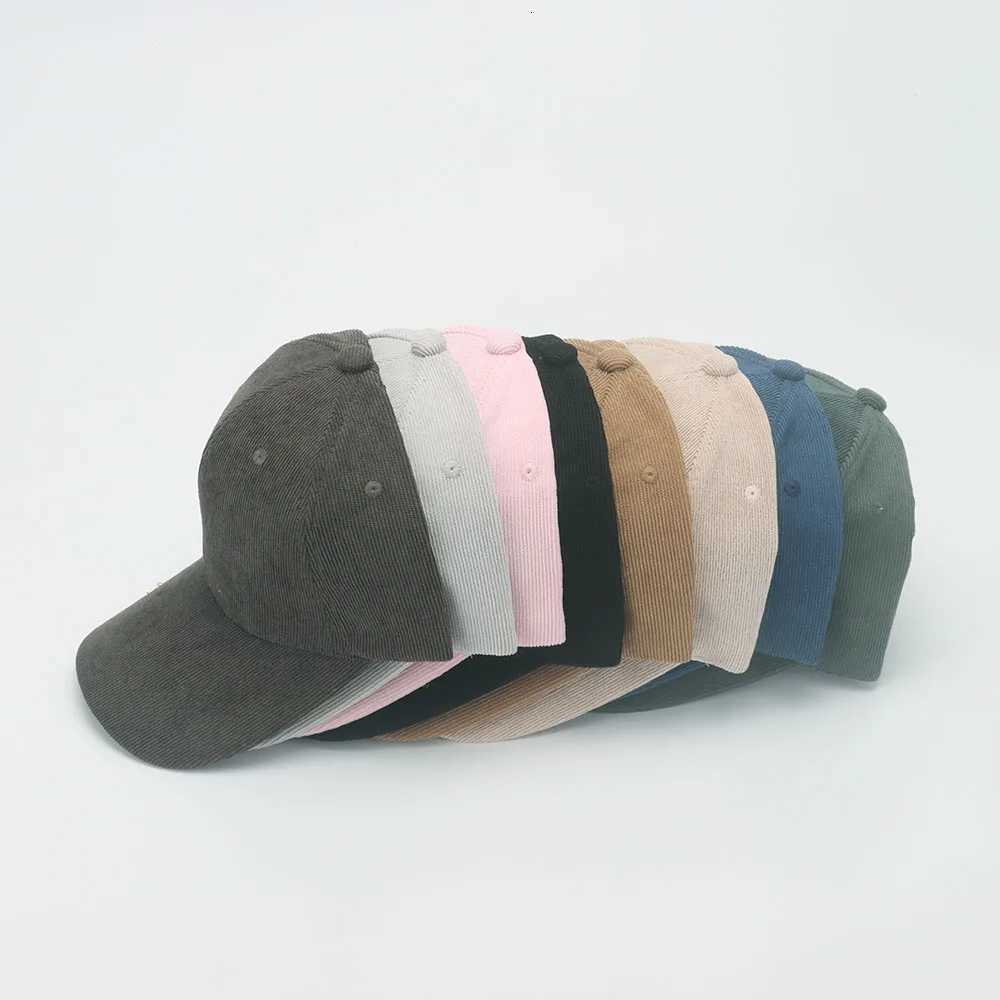 Corduroy Baseball Wens Retro Solid Color Dad Hat Autumn Winter Hats For Men Wen Unisex Casual Keep Warm Curved BrimW251023