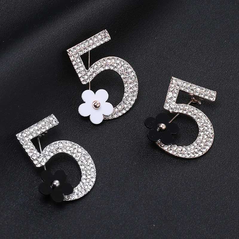 wen creative number 5 wer casual badges brooch fem party corsage accories pin Y251023