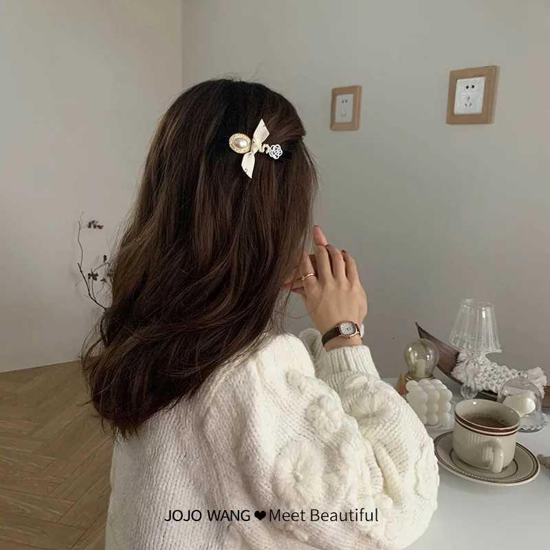 2024 New lia Elegant La Hair Accories Barrette Set Wholes French Wen Classic Black White Rose Pearl Hair Clips Y251023