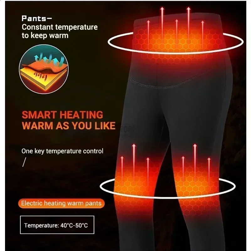 Winter Heated Underwear Pants Set USB 28 Areas Electric Heating Sports Thermal Equipment 251023
