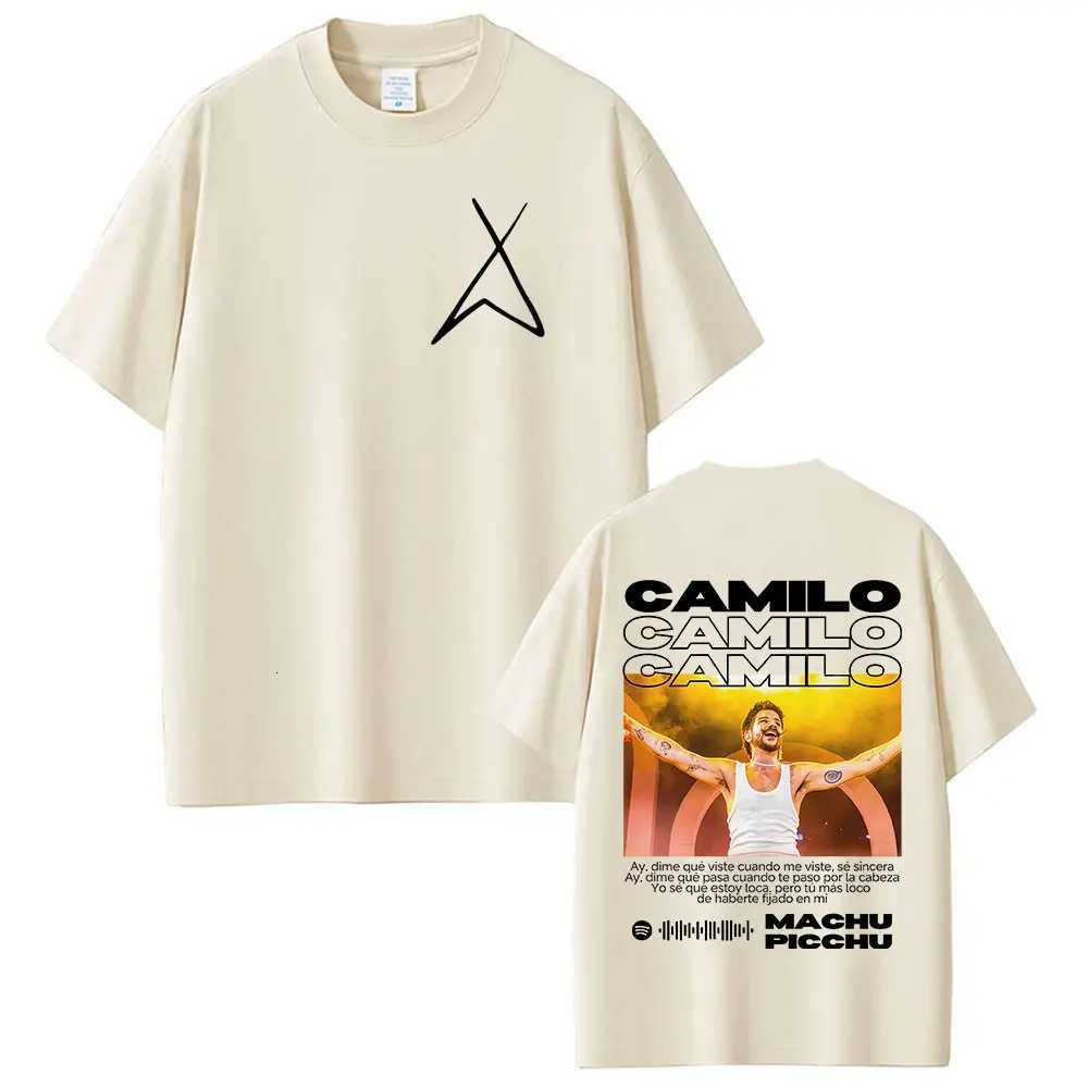 Singer Camilo Tour 2025 Merch Graphic T Shirts Men Women Hip Hop Gothic Short Sleeve Vintage Oversized Cotton Tee SummerXJ251023