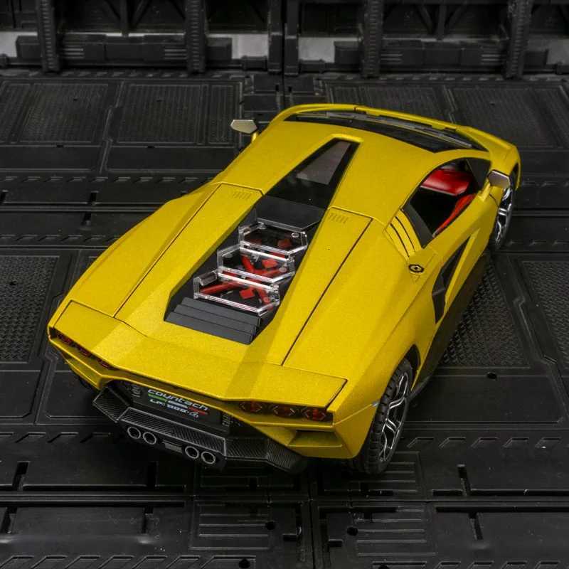 124 Lamborghini LPI800 alloy car model ornaments super running car a childrens toy car with sound and lighting functionsT251023