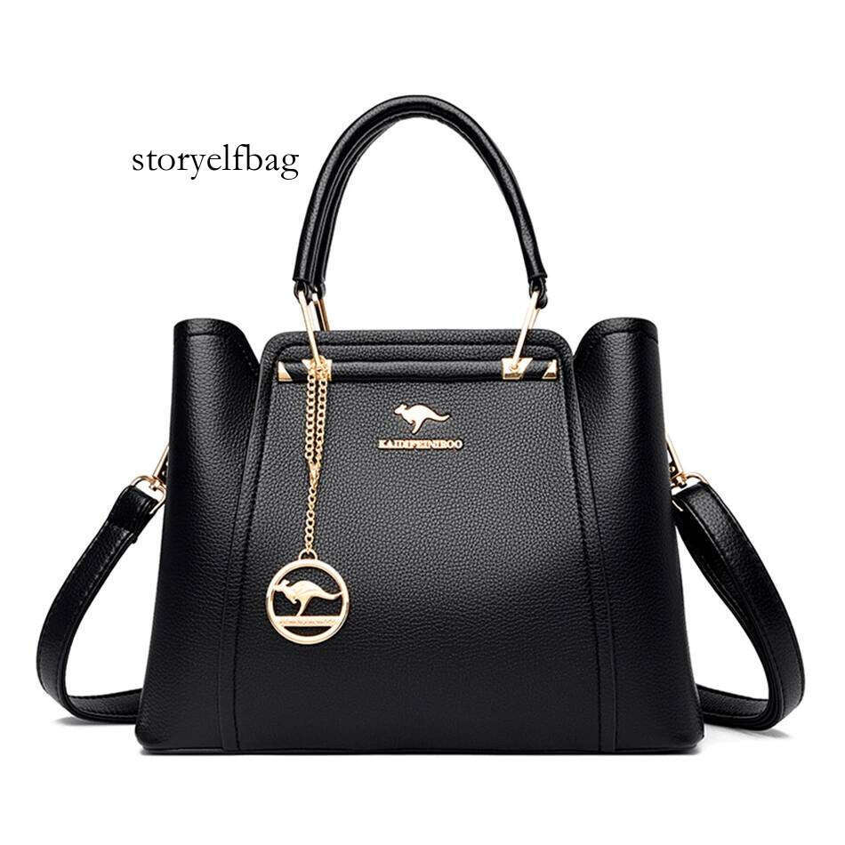 Soft Leather Handbags Women Bags Designer 3 Layers Shoulder Crossbody Sac Ladies Large Capacity Shopping Messenger Tote