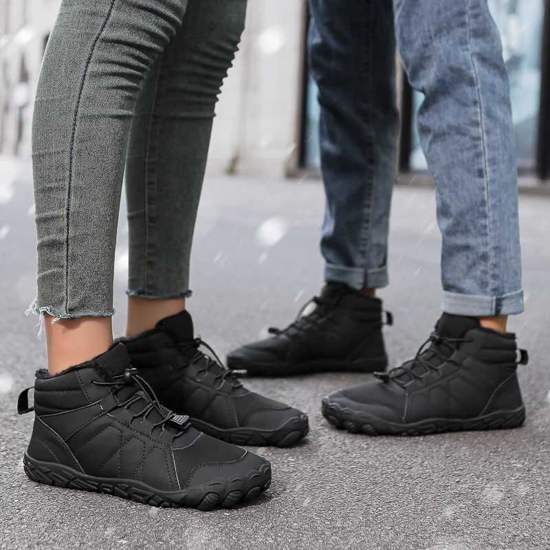 New Men Women Waterproof Winter Boots Wide Toe Barefoot Hiking Shoes Antislip Snow Boots Outdoor Unisex Casual Warm Work Shoes J251023