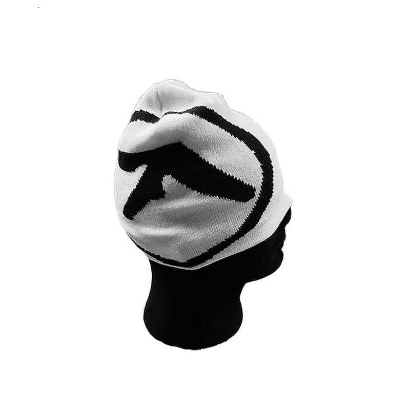 Womens Hat Knitting Beanies Aphex Twin Caps Men Y2k Streetwear Winter Fashion Pullover Kpop Vintage Gothic Warm Hip Hop UnisexXJ251023