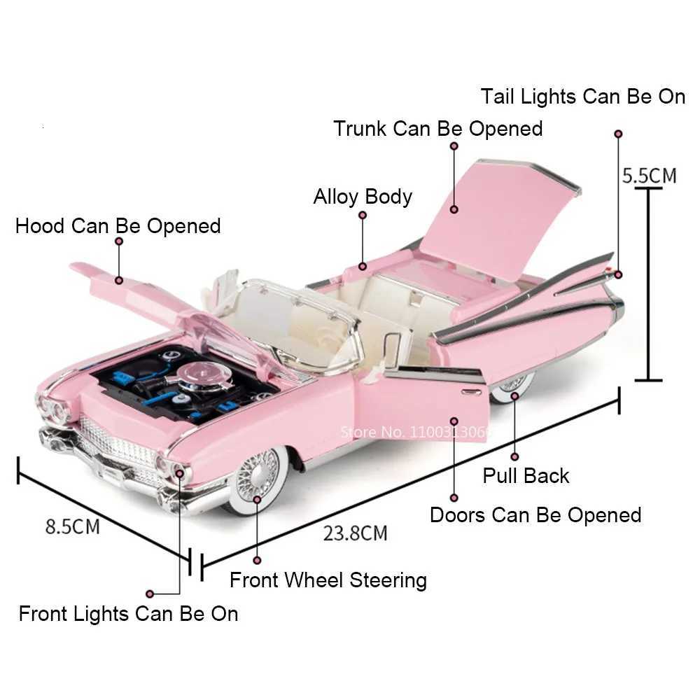 124 Valkyrie Eldorado Alloy Toys Models Cars Diecast Wheel Pull Back Steering Miniature Supercar Vehicles Childrens Day GiftsT251023