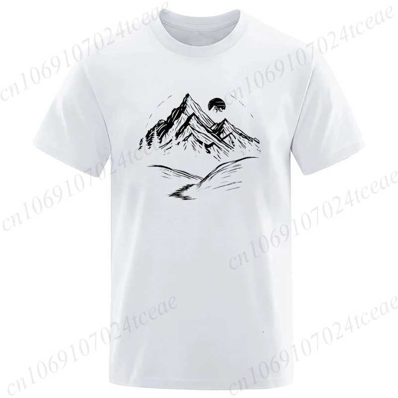 Tshirts Short Sleeve Camping Graphic Top Shirts Harajuku Street Women Men Adventure Tshirt Mountain Print Nature Tee ClothesXJ251023