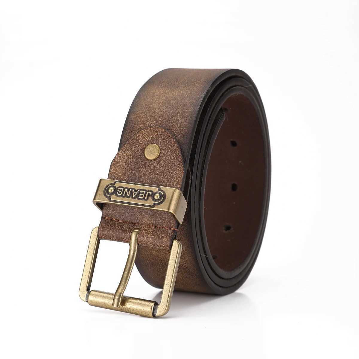 A Westernstyle PU leather belt for both men and women a classic and casual retro beltXJ251023
