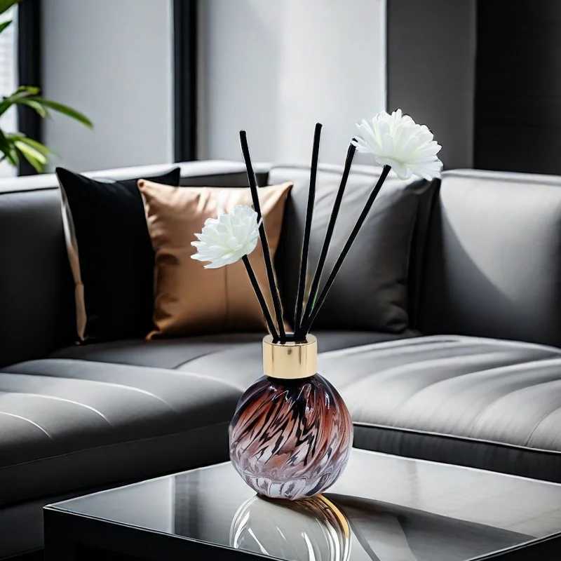 Spherical Aratherapy Bottle Empty Bottle 100ml Thickeed Bottle Essential Oil Diffuser Hotel DIY Per Refill Bottle Rattan Branch Volatile Bottle Y25102