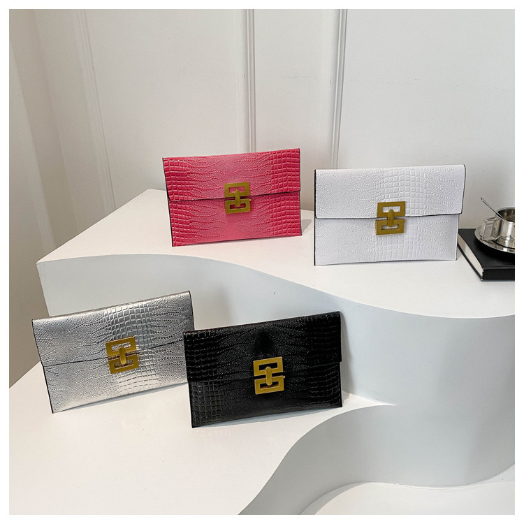 Luxury Brand Designer Bag Snakeskin Pattern Colorful Clutch Bag For Women 2024 Spring Summer New Fashion Personality Ultra-Thin Classified Storage Env