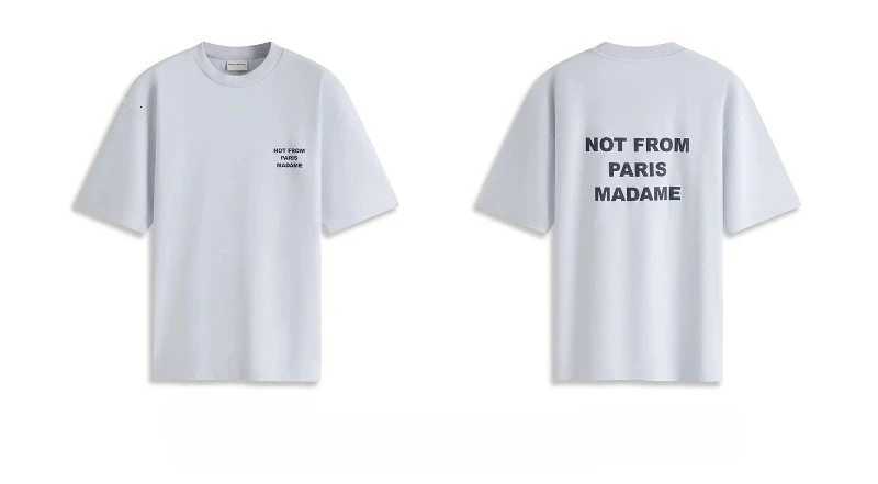 Not From Paris Madame Tshirt Men Women Cotton Tees Letter Printing Short Sleeve Luxury Brand Tshirt Mens Clothing Y2k TopsXJ251023