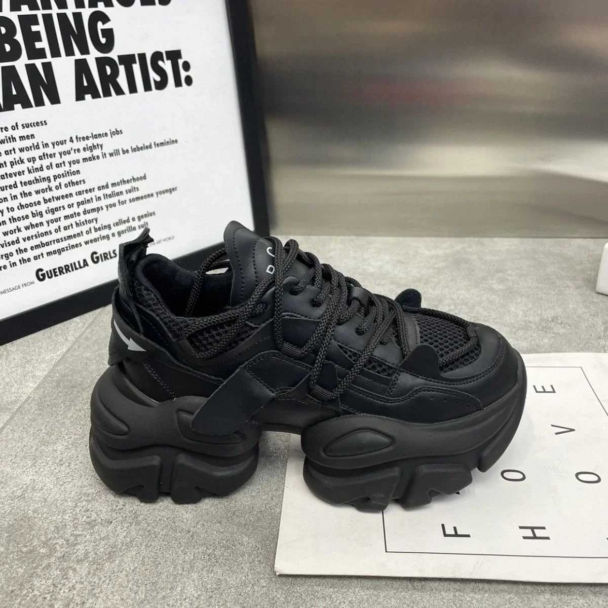 New Fashion Women Tennis Shoes Chunky Sneakers for Women Spring Autumn Thick Bottom Dad Shoe Ladies PU Leather Platform Sneakers Z251022