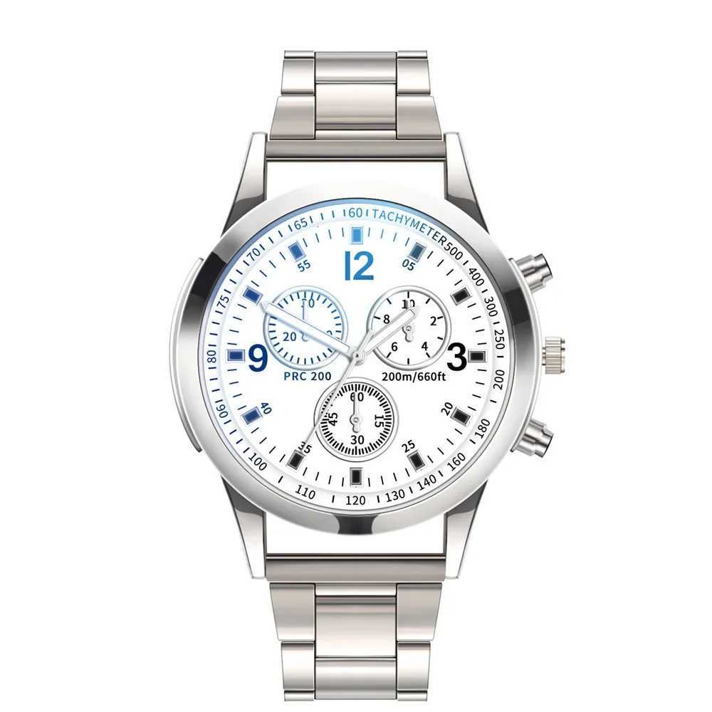 Fashion Mens Stainless Steel Watches Luxury Quartz Wristwatch Clock Men Business Casual Watch Relogio Masculino Steel WatchL251023