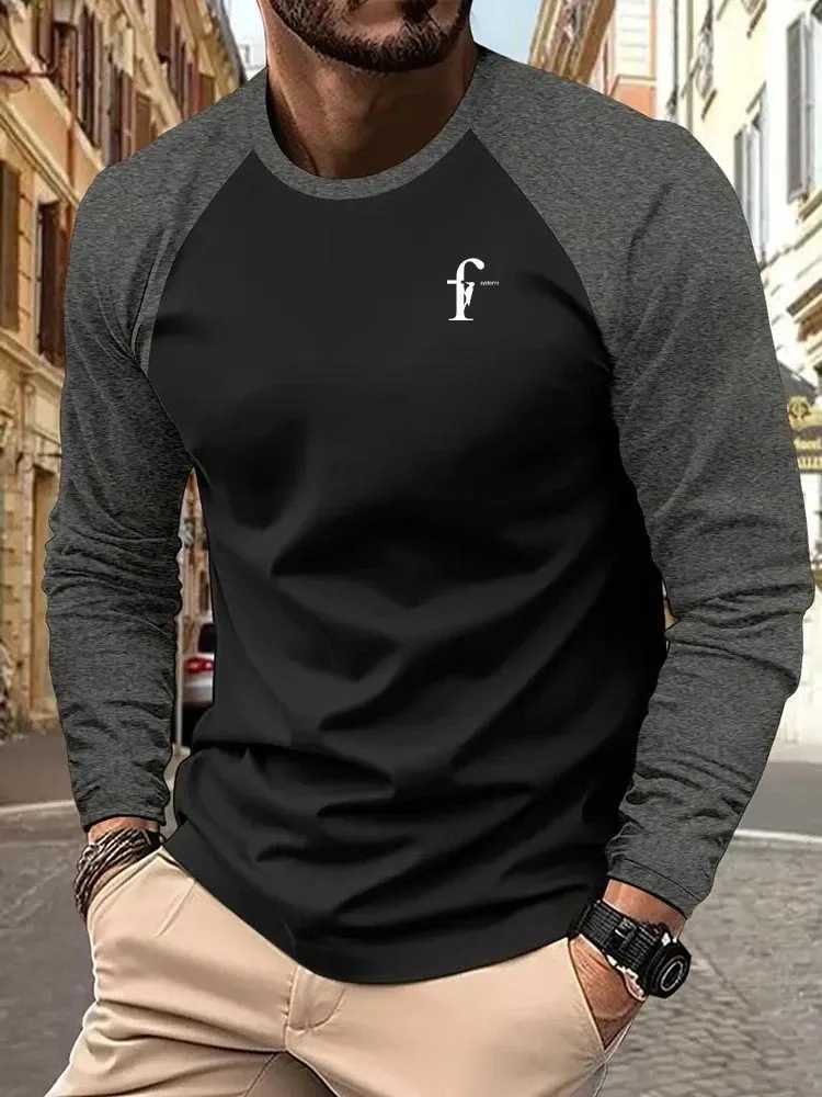 Mens Tshirt Pullover Sweatshirt Tee Top Long Sleeve Crew Neck Spring Fall Fashion Basic Fashion Vacation Street Going outXJ251023