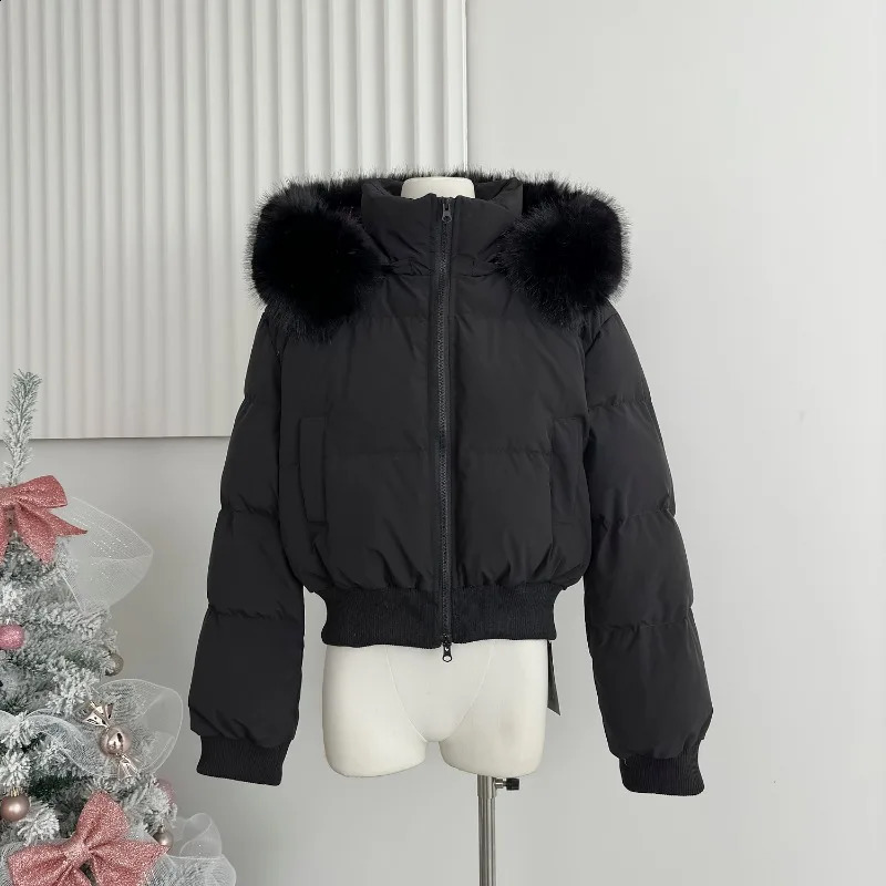Winter Faux Collar Hooded Short Cotton Coats Tops Thicken Warm Fashion Parkas Casual Chaquetas Korea Women Jackets 251021