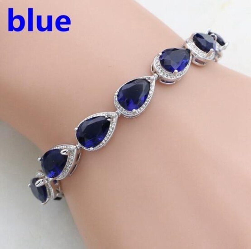 New Fashion Trend Womens Simple Inlaid Rainbow Bracelet