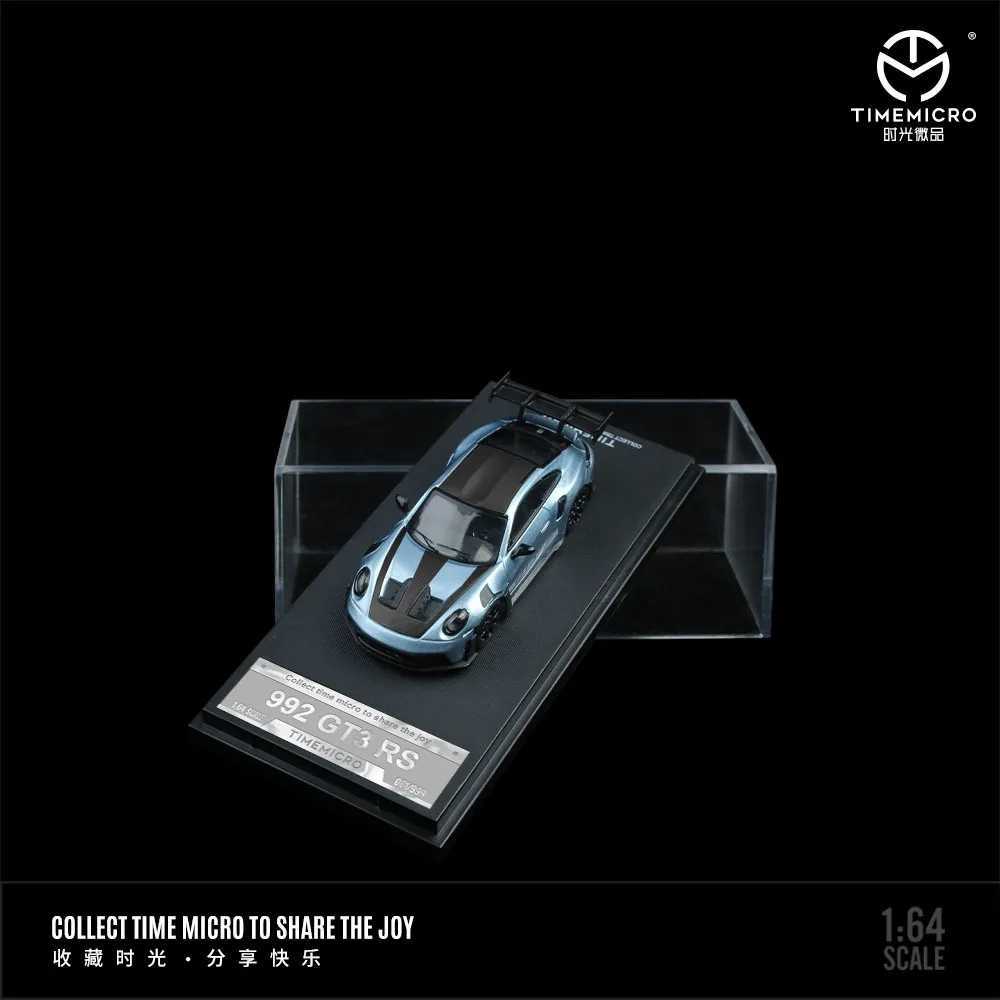 TIME MICRO 992 GT3 RS Blue Painting Simulation Alloy Car Model for Collection Display GiftT251023