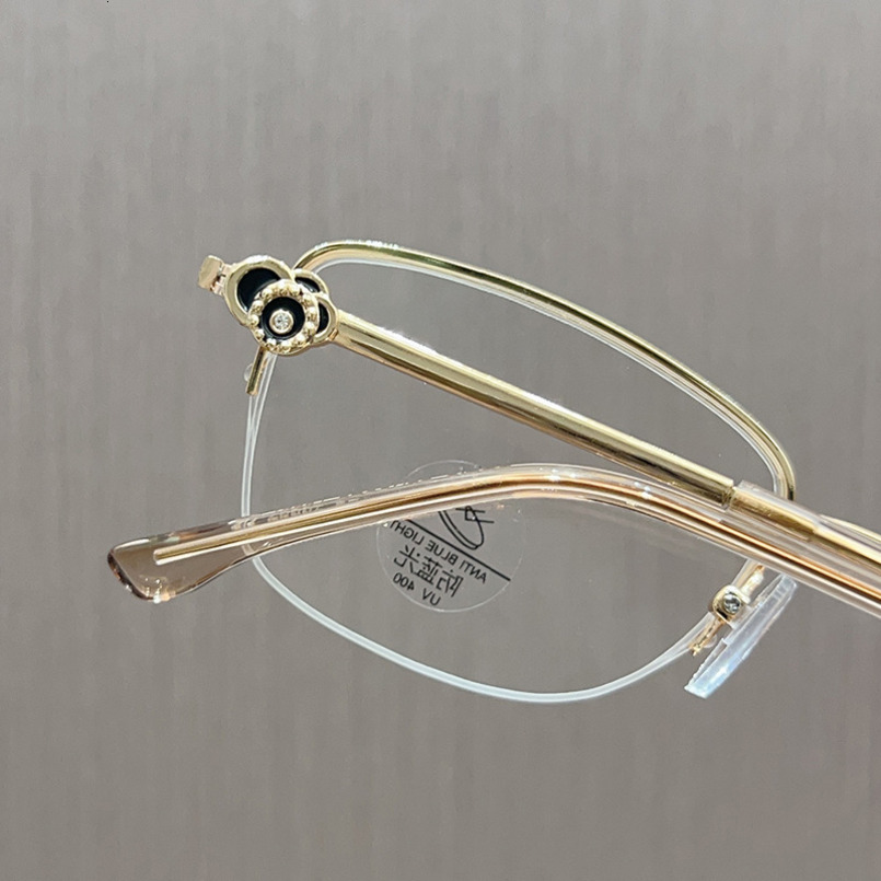 Ultra Light Black Half Glasses Men's Square Eye Big Face Slimming Myopia Can Be Matched with Degree Frame