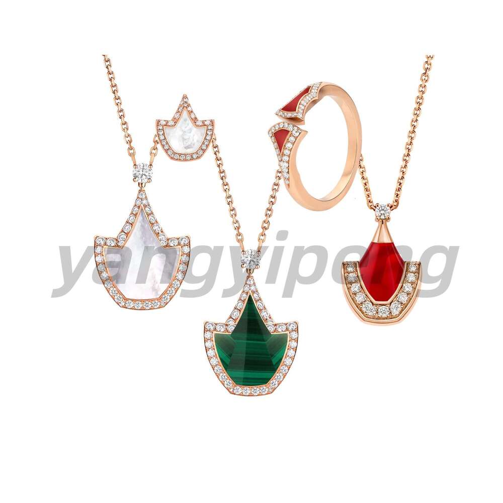Bgl dream series set 02 high quality, small skirt Designer necklace earrings, bracelet, rings for women fan-shaped luxury jewelry set 02