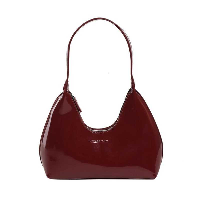Fashion Luxury Brand Womens Shoulder Bag High Quality Patent Leather Tote Bag Waterproof Armpit Bag Solid Color Womens HandbagL251023