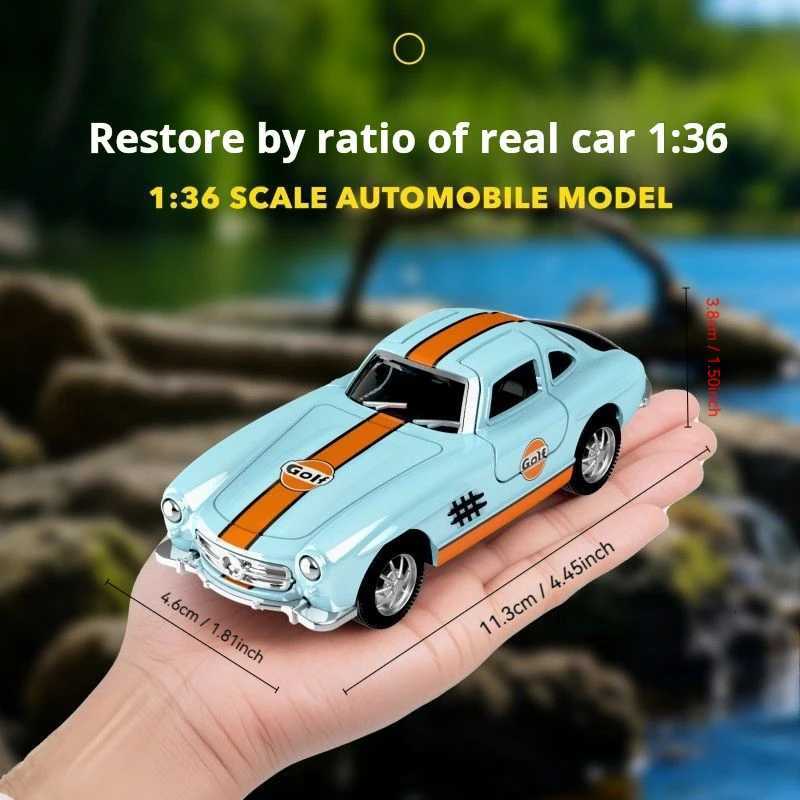 136 Scale Gulf Oil Series Classic Retro Coupe Diecasts Toy Vehicles Metal Car Alloy Model Car Collection Toy Birthday GiftT251023