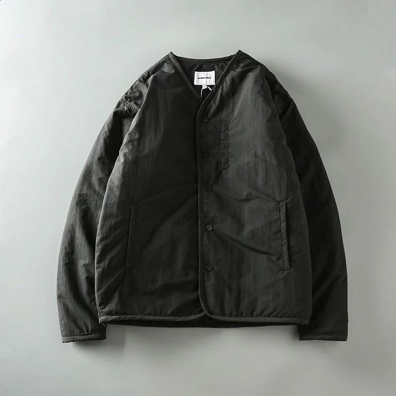 Thiened Cotton Jaet Mens Outdoor Leisure Sports Windproof Warmth Vne Open Cardigan Top Loose Fit Autumn Winter 251017