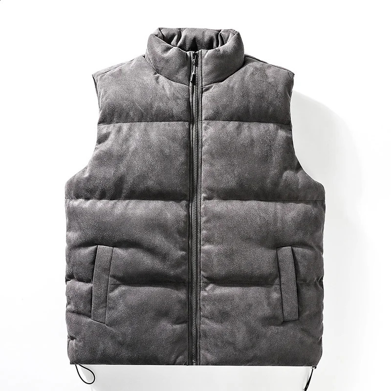 Autumn and Winter Loose Suede Vest Jacket for Couples Comfortable ThickWarmStand Up CollarHighquality 251023