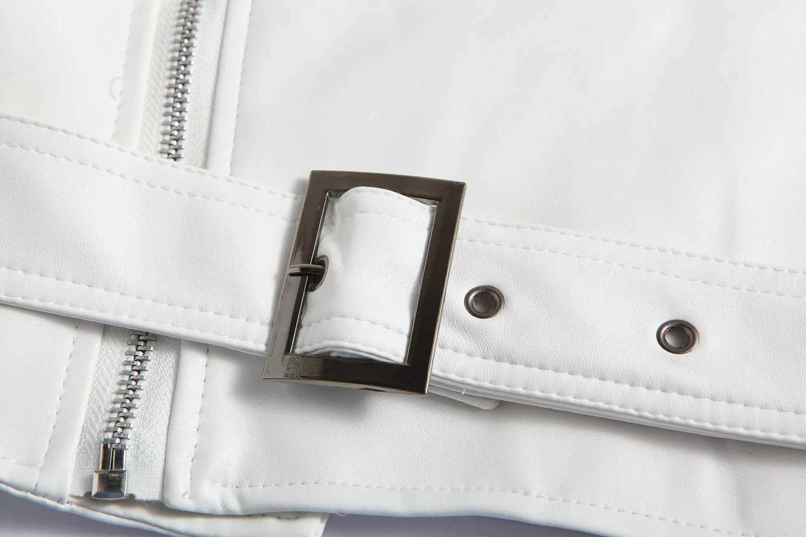Men Slim White Leather Jackets Oblique Zipper Motorcycle Jackets New Men Outwear Moto Biker PU Leather Coats Size 4XL W251023