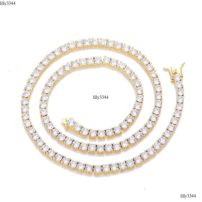 Zircon Tennis Chain Jewelry for Women Hip Hop Men's Accessories Necklace TennsChain