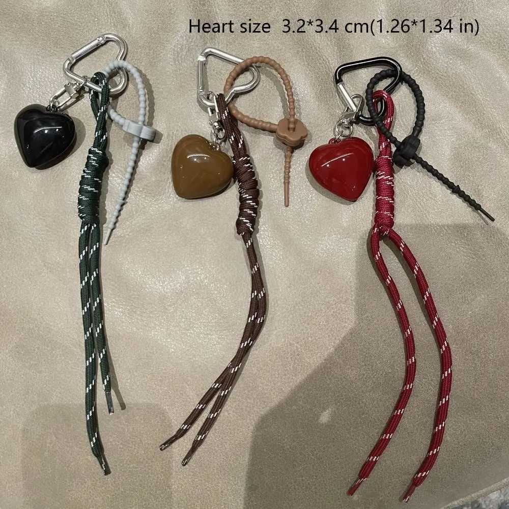 Fashionable Heart Leather Rope Keychain Cherry Bow Y2K Bag Pendant Ornaments Mobile Phone Lanyard Gifts Bag Accessories Z251023
