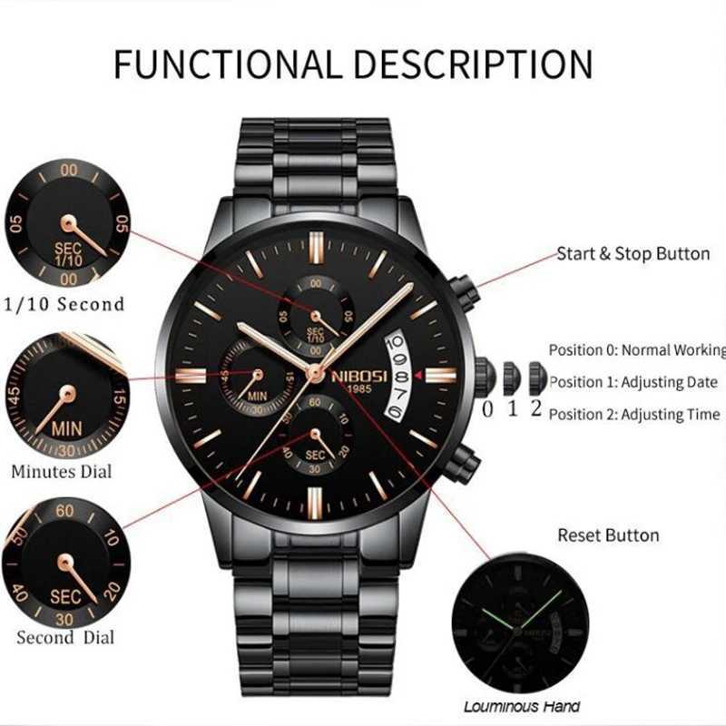 NIBOSI Mens Watches Top Brand Luxury Famous Mens Dress Watch Fashion Casual Military Quartz Wristwatches Saat Relogio MasculinoL251023