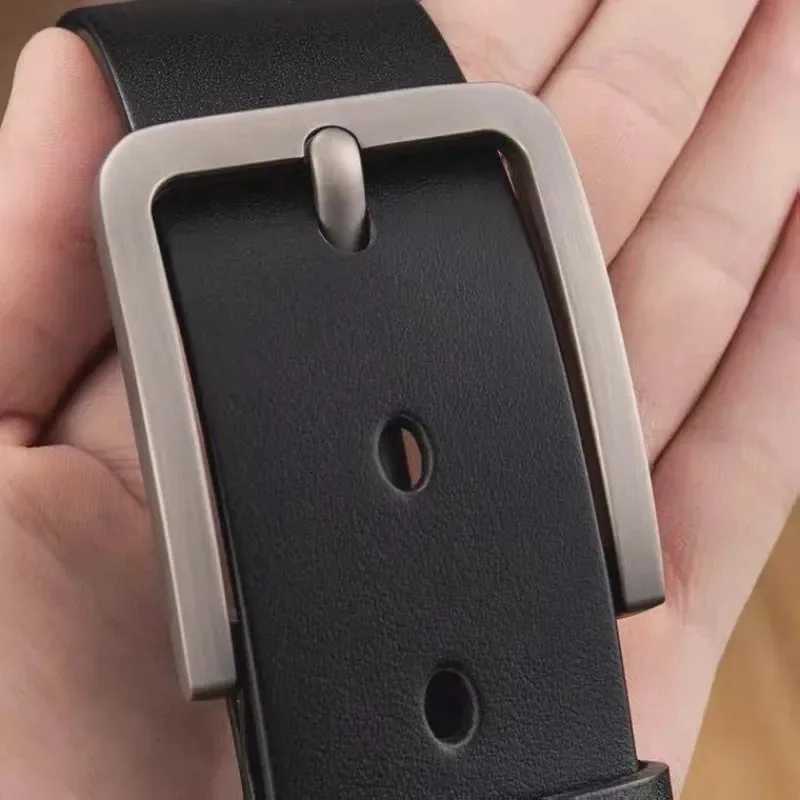 Belt mens cowhide highend needle buckle retro fashion casual leather jeans mens belt waist seal mens styleXJ251023