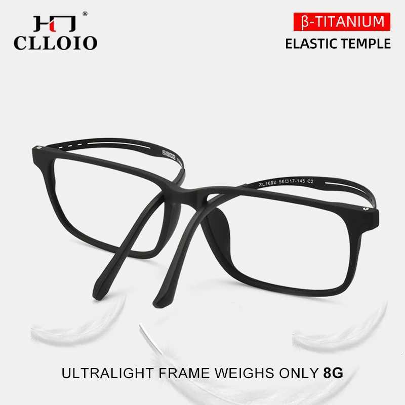 CLLOIO High Quality UltraLight Flexible Titanium Reading Glasses Anti Blue Light Myopia Glasses Prescription Progressive EyewearW251023