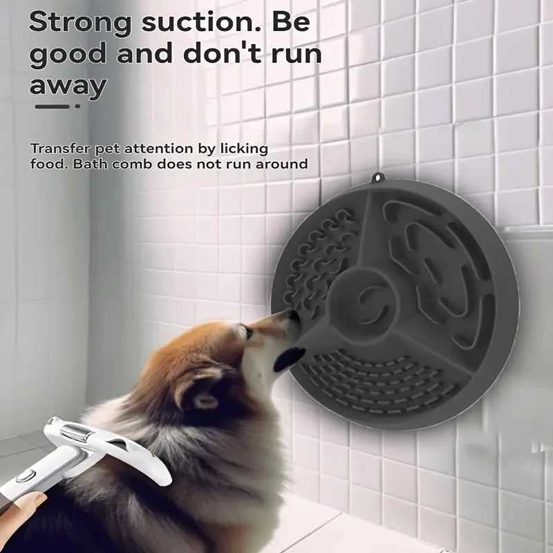Pet Supplies Dog Licking Mat Silicone Cat Slow Food Tableware Bowl Suction Cup Anti Choking Anti Overturning Healthy Meal Mat Y251023