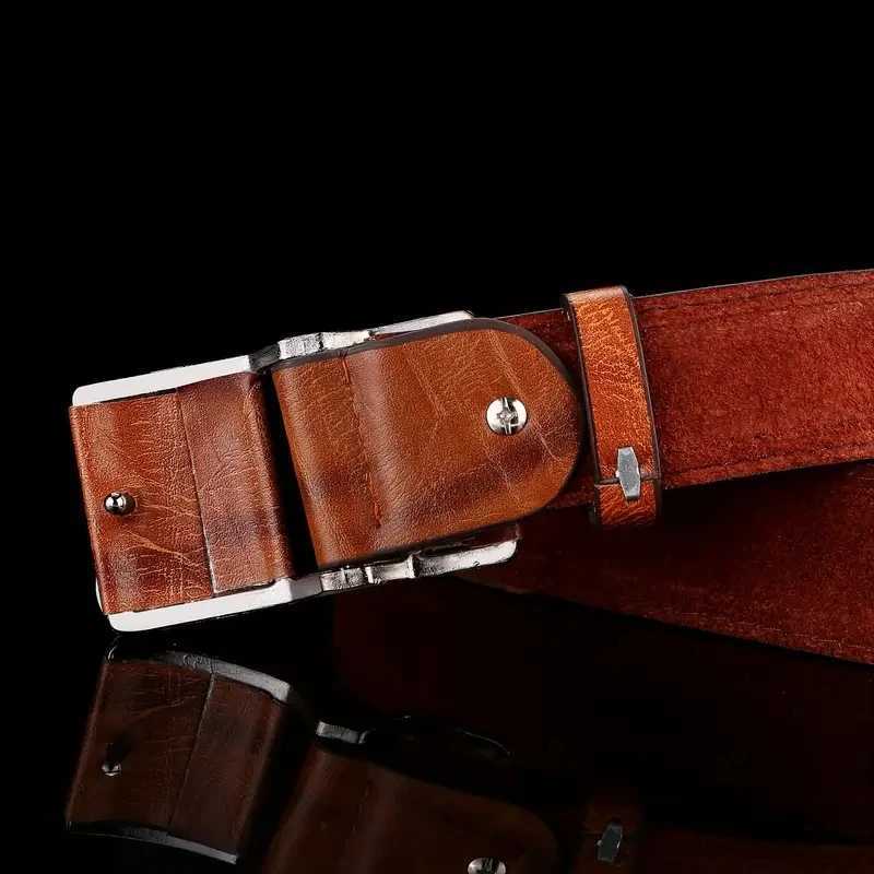 1PC Mens Business Belt Smooth Buckle Leisure Belt Jeans Belt Suit Pants BeltXJ251023