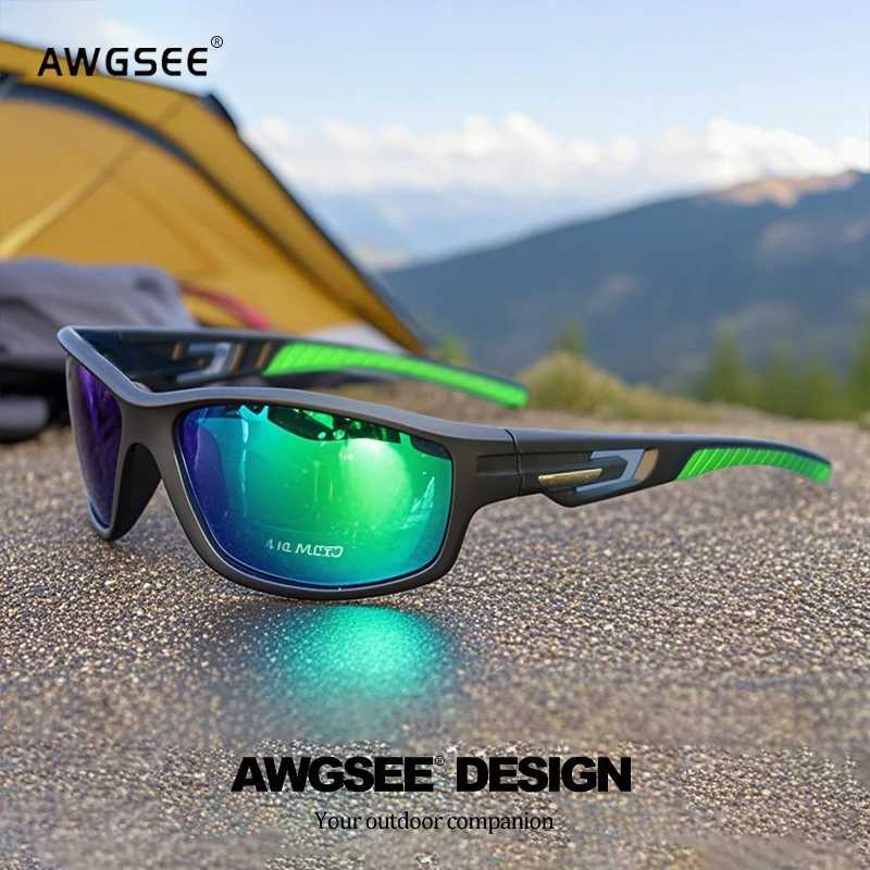 Polarized Sports Sunglasses Premium PurpleBlueRed Photochromic Lenses for Fishing Hiking Adventure TravelW251023