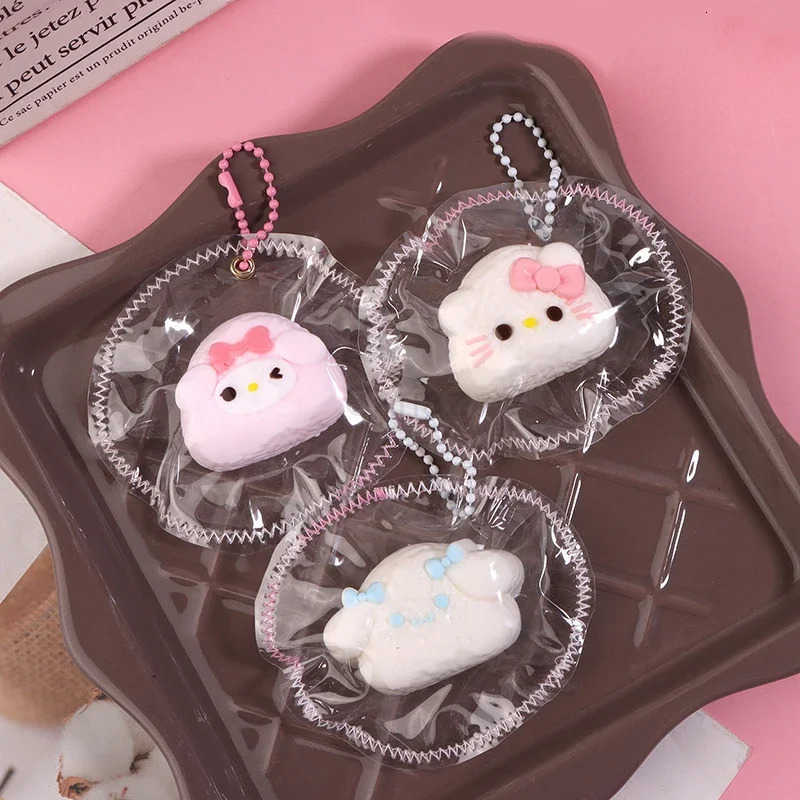 Sanrio HelloKitty Squeeze Toy Pendant Antistress Ruduce Stress Pinching Kuromi Mymelody Soft Relief Relax Toys Cartoon Ornament L251023